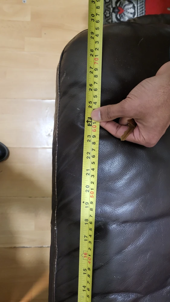 Brown Leather Loveseat - 62" Length - photo 3
