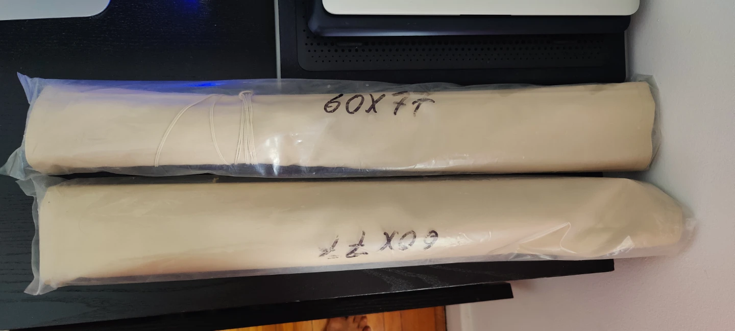 60x7 ft beige fabric Blinds