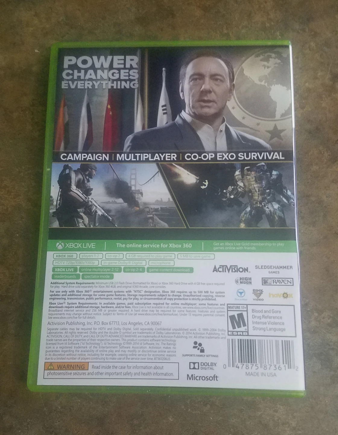 Call of Duty: Advanced Warfare  XBOX 360  Excellent Condition - photo 2