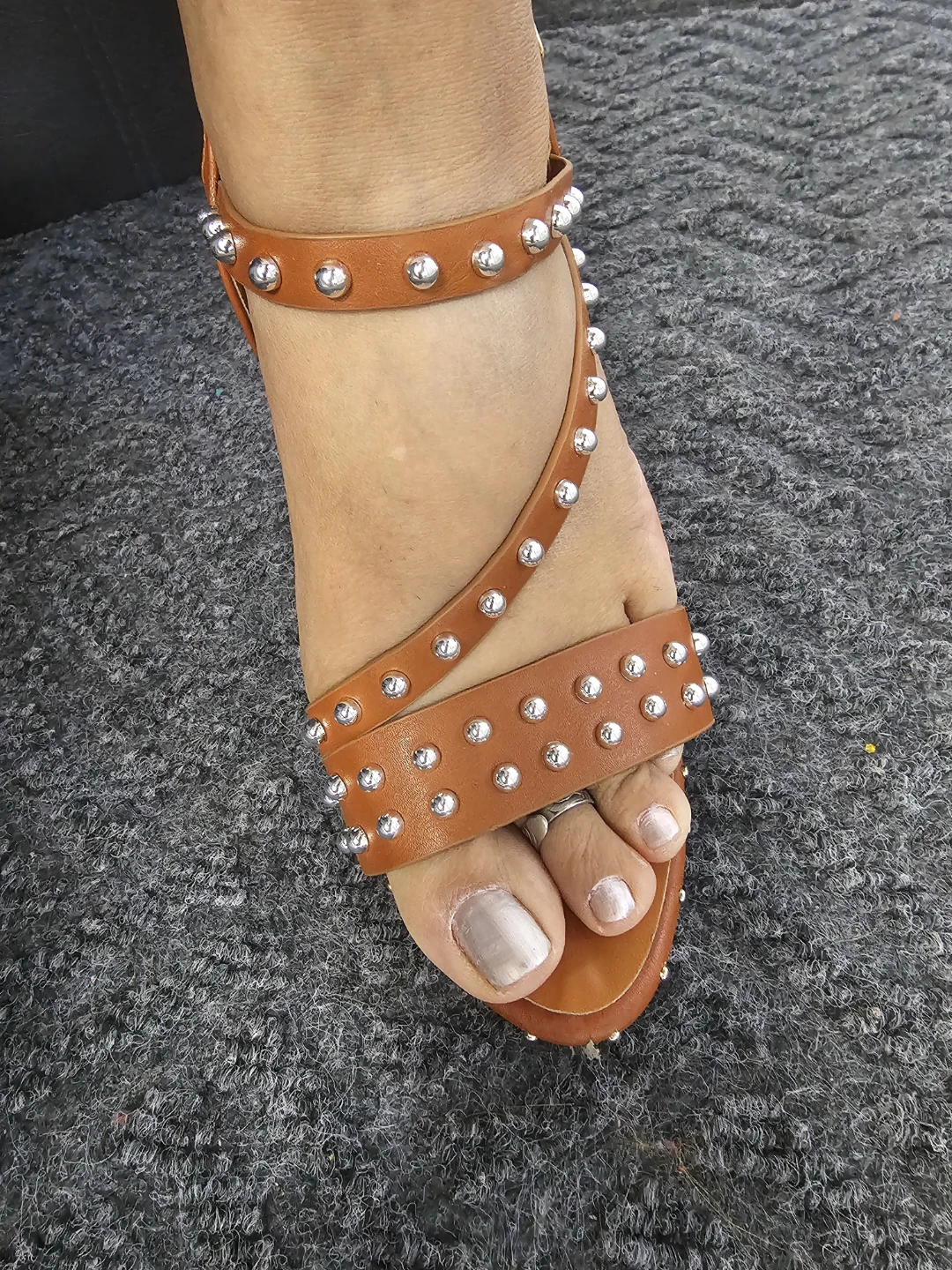 Brown Studded Heels - Size 7 - photo 2