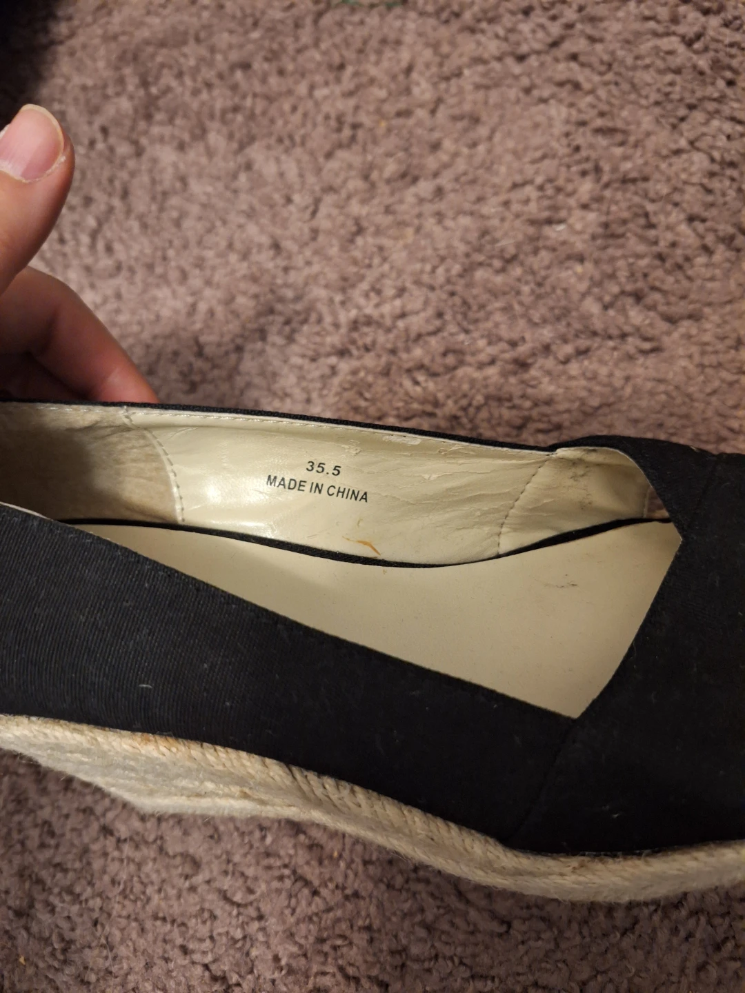 Seychelles Black Espadrille Wedge Heel - Size 5.5 - photo 2