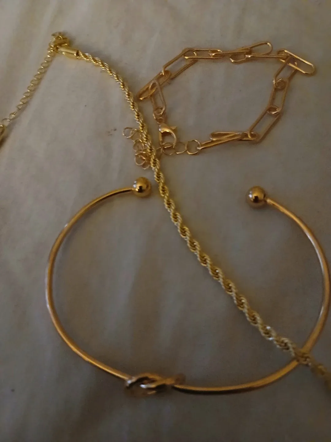 Gold-toned Necklace, Bangle & Bracelet Set image indicator(2)