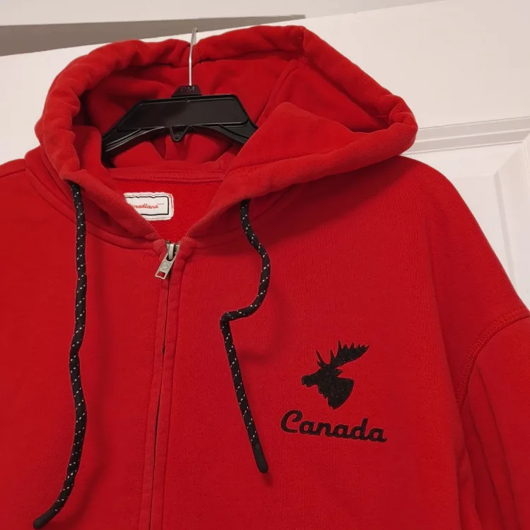 Red Full Zip Hoodie - Size L image indicator(2)