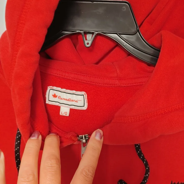 Red Full Zip Hoodie - Size L image indicator(3)