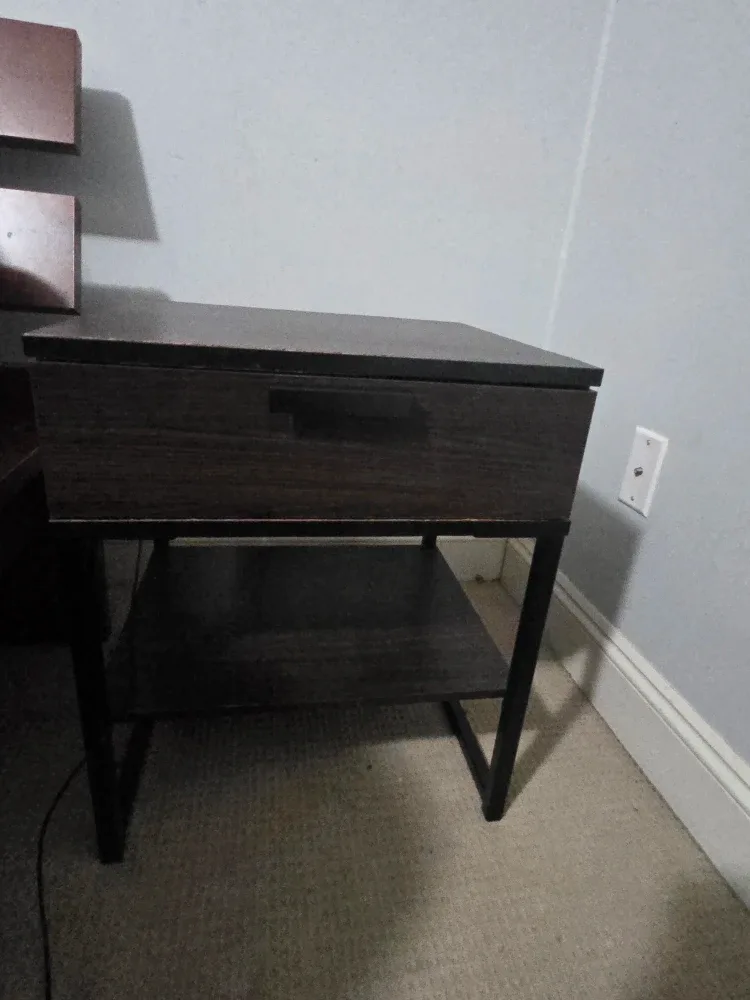 Brown Nightstand with Drawer
