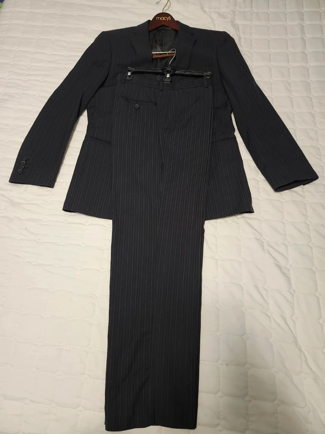 Perry Ellis Pinstripe Suit, Size 30/30