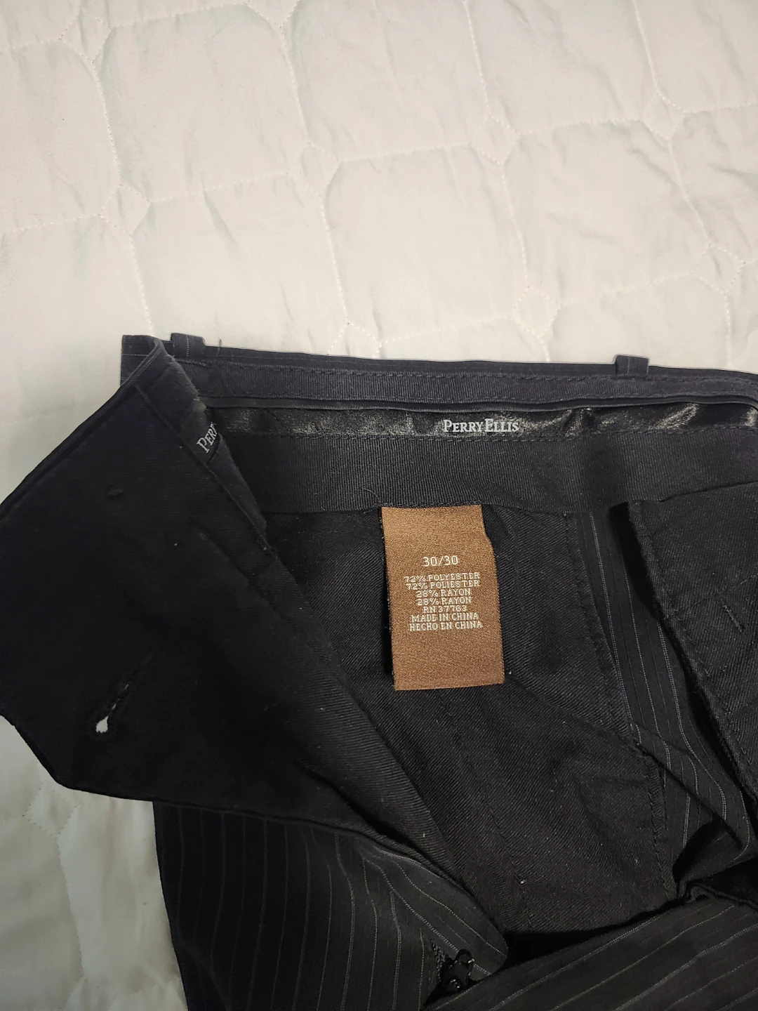 Perry Ellis Pinstripe Suit, Size 30/30 - photo 4