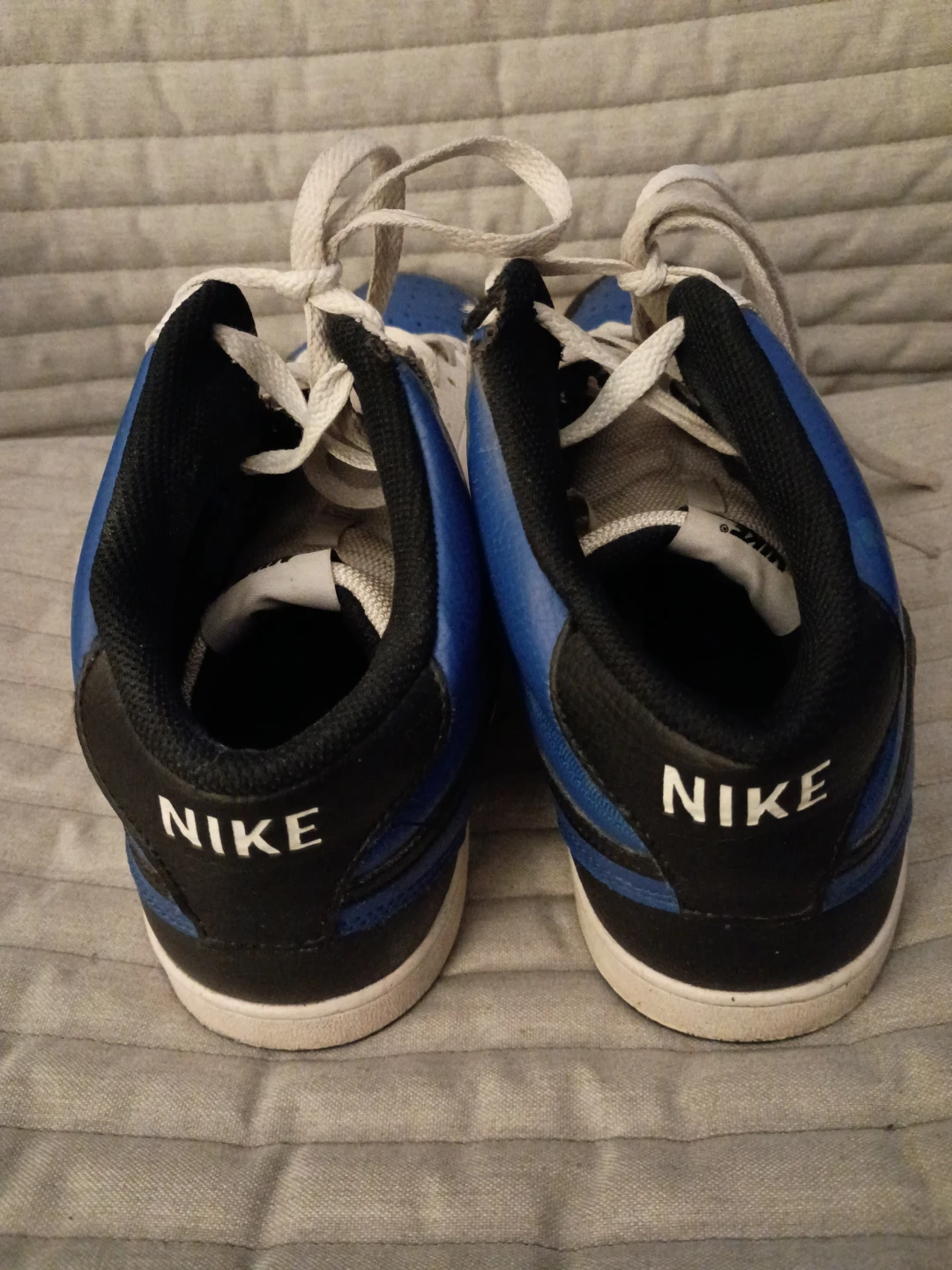 Nike Court Vision Mid Sneakers - Blue, White, Black - Size 11.5