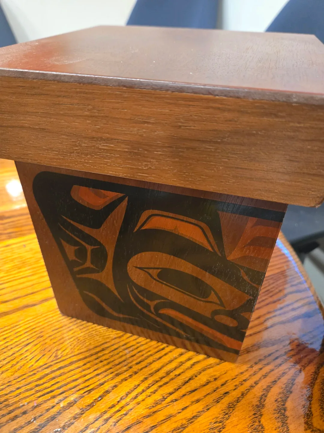 Wooden Box with Indigenous Design