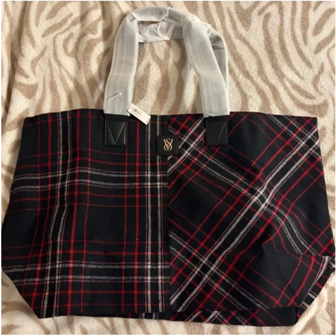 BNWT Victoria's Secret Plaid Tote Bag - photo 3