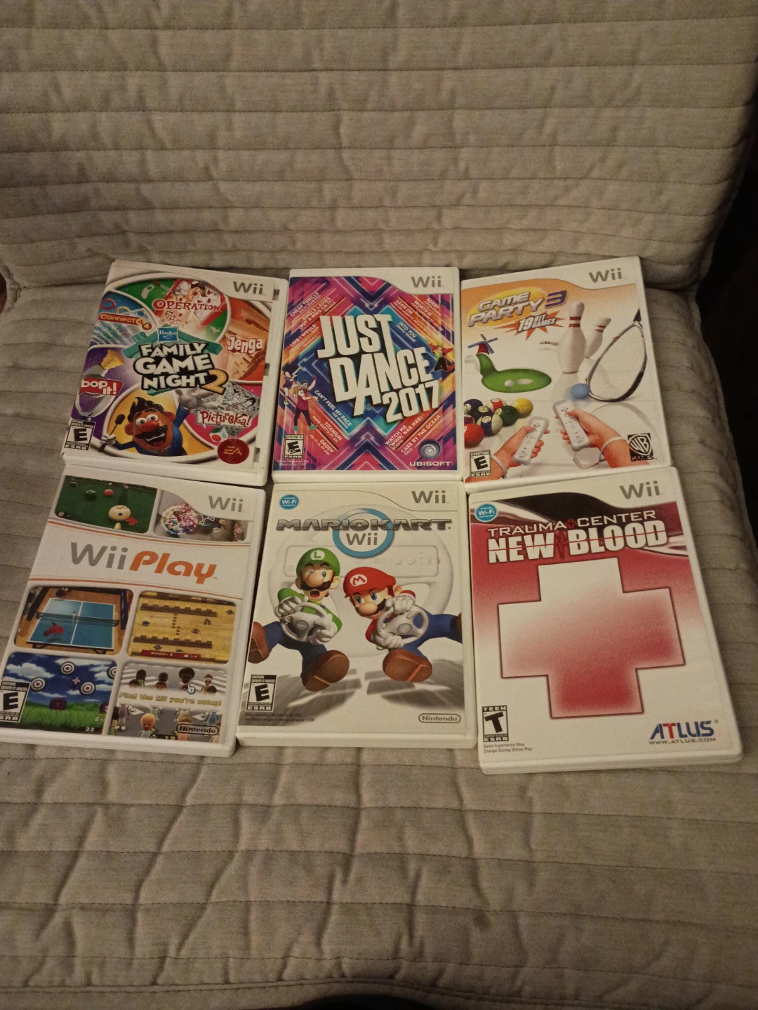 Wii Game Lot - Mario Kart, Trauma Center, Just Dance & More!