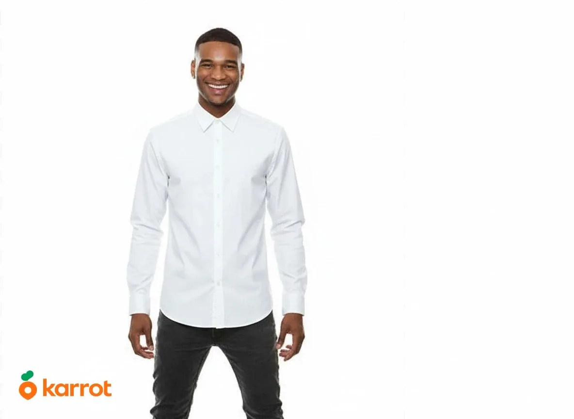 Clean White Button-Down Shirt