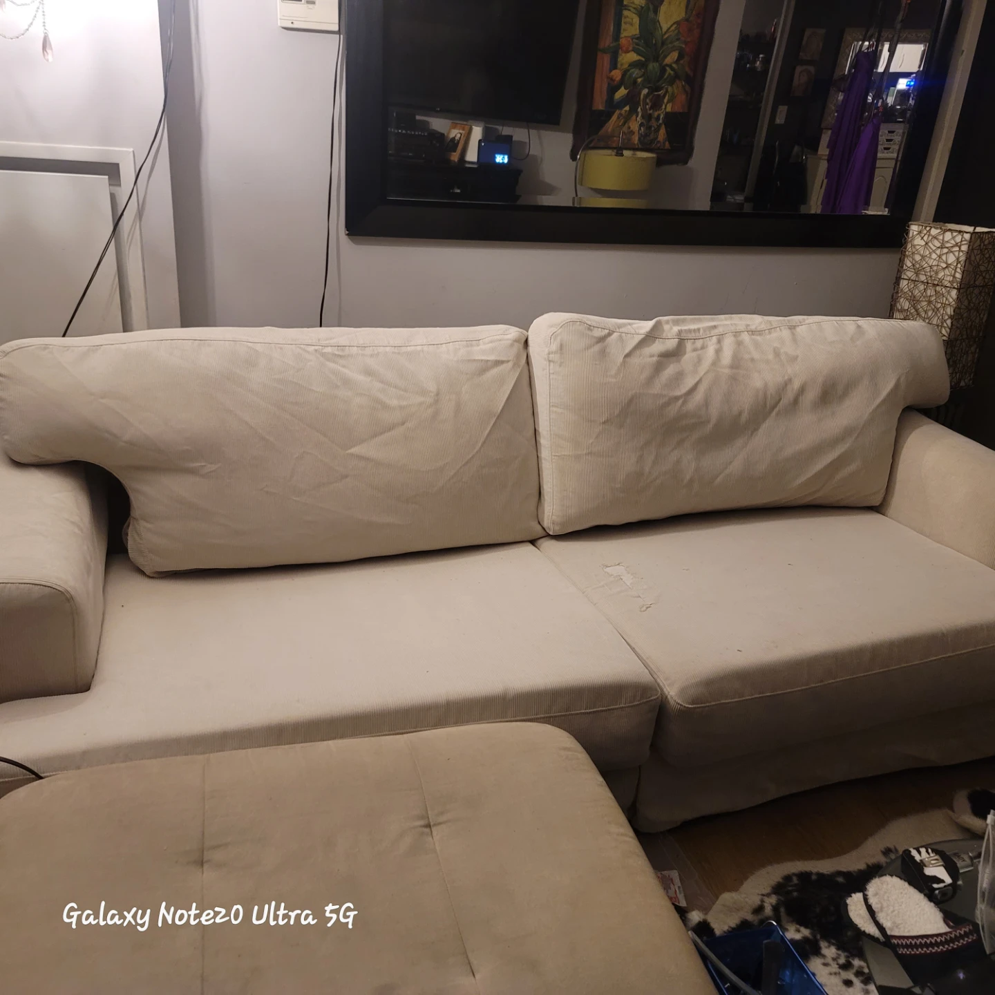 Ikea corduroy deep seated sofa - photo 2
