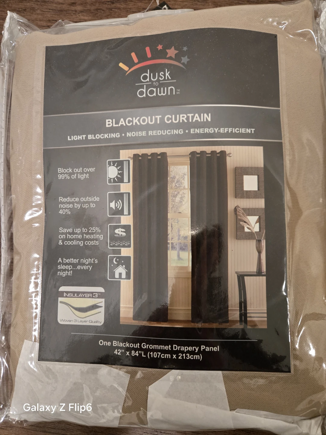 Set of Two Blackout Curtain Panels - 42" x 84" - photo 2