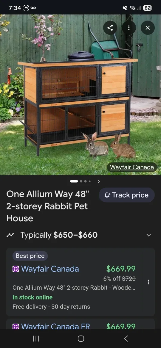 PawHut 2-Tier Small Animal Hutch image indicator(6)