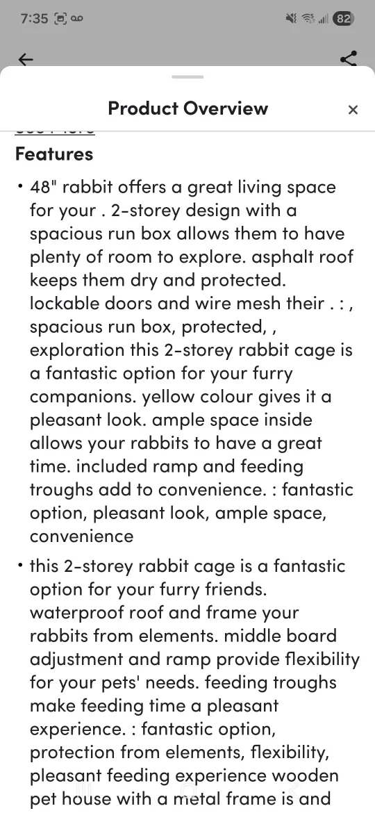 PawHut 2-Tier Small Animal Hutch image indicator(9)