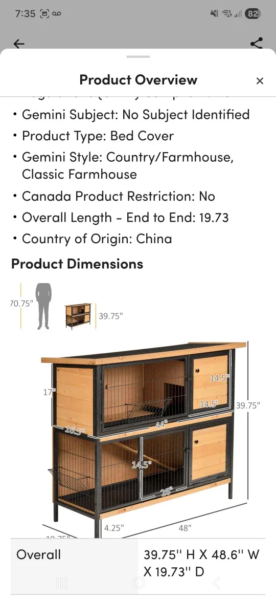 PawHut 2-Tier Small Animal Hutch image indicator(10)