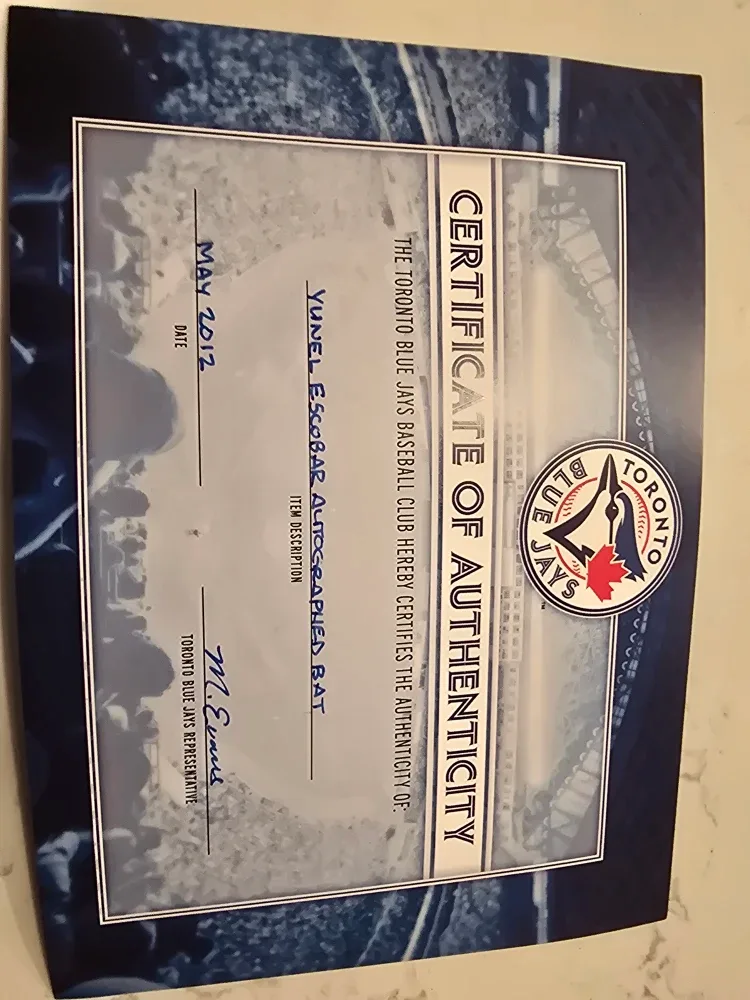 Toronto Blue Jays Autographed Baseball Bat image indicator(3)