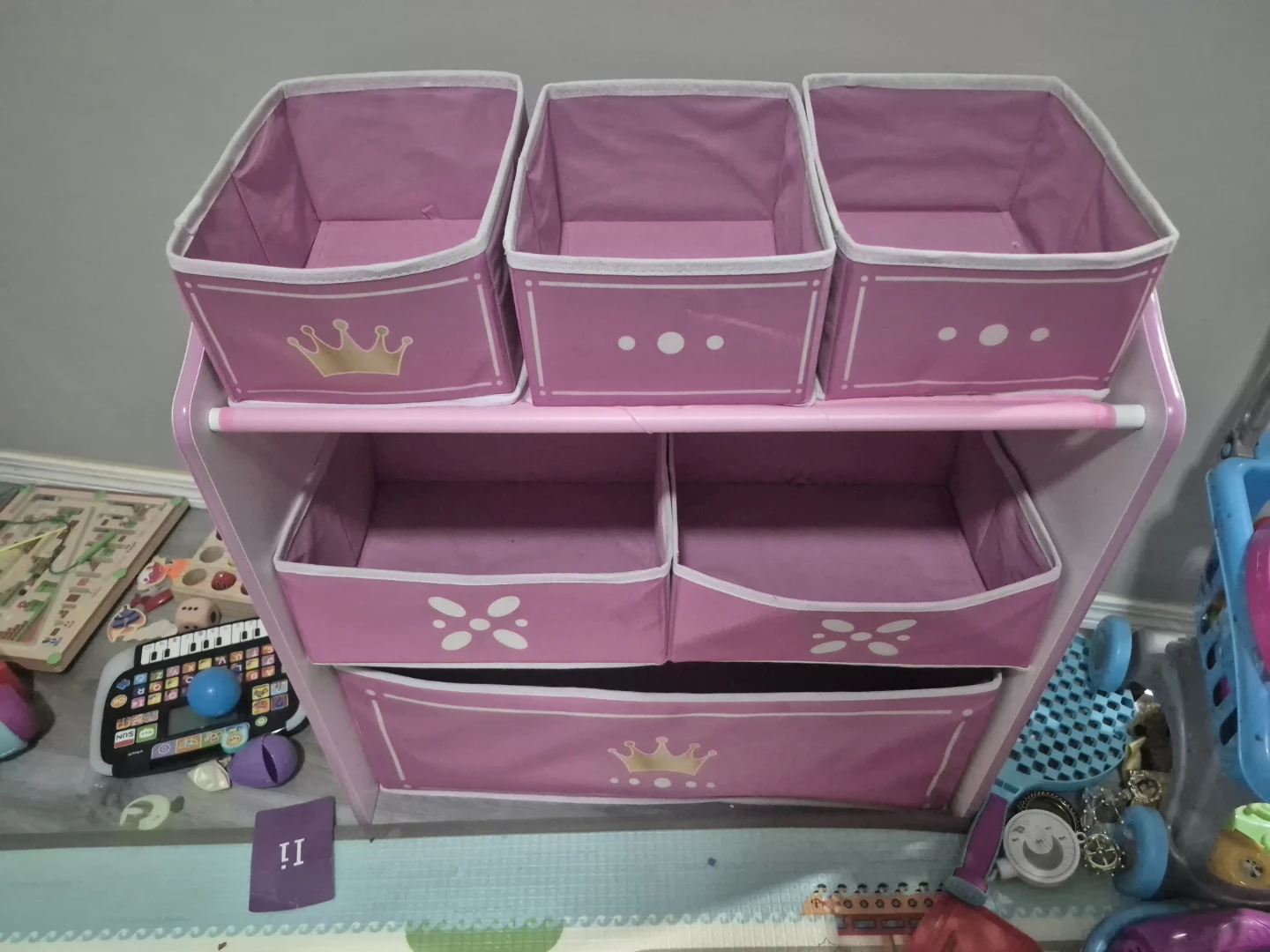 Pink Kids Toy Storage Organizer