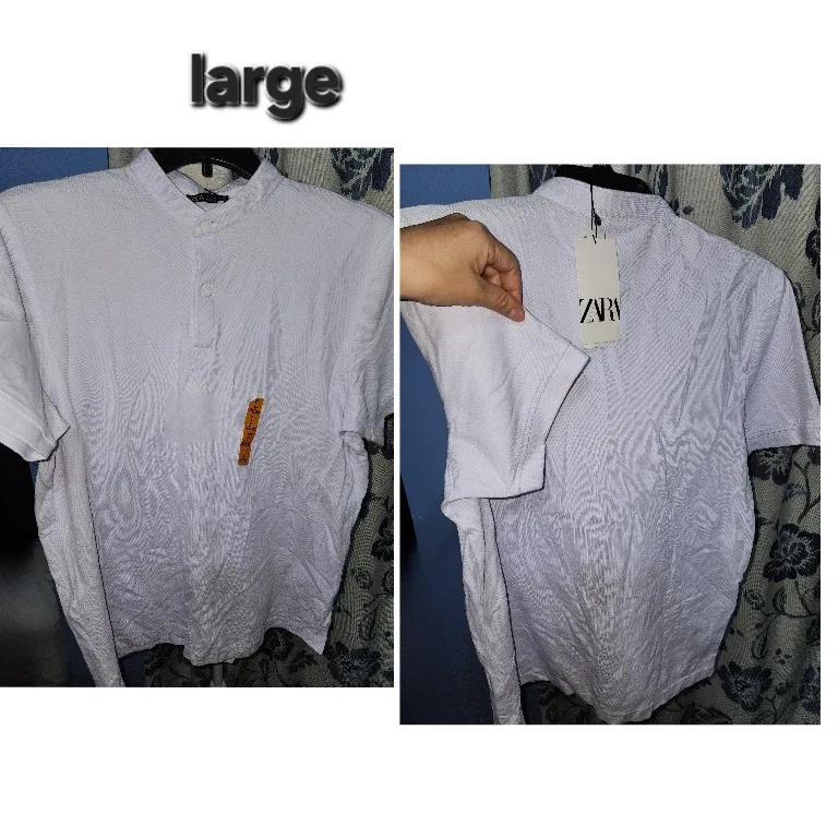 Zara Textured Weave Shirt - Size Large