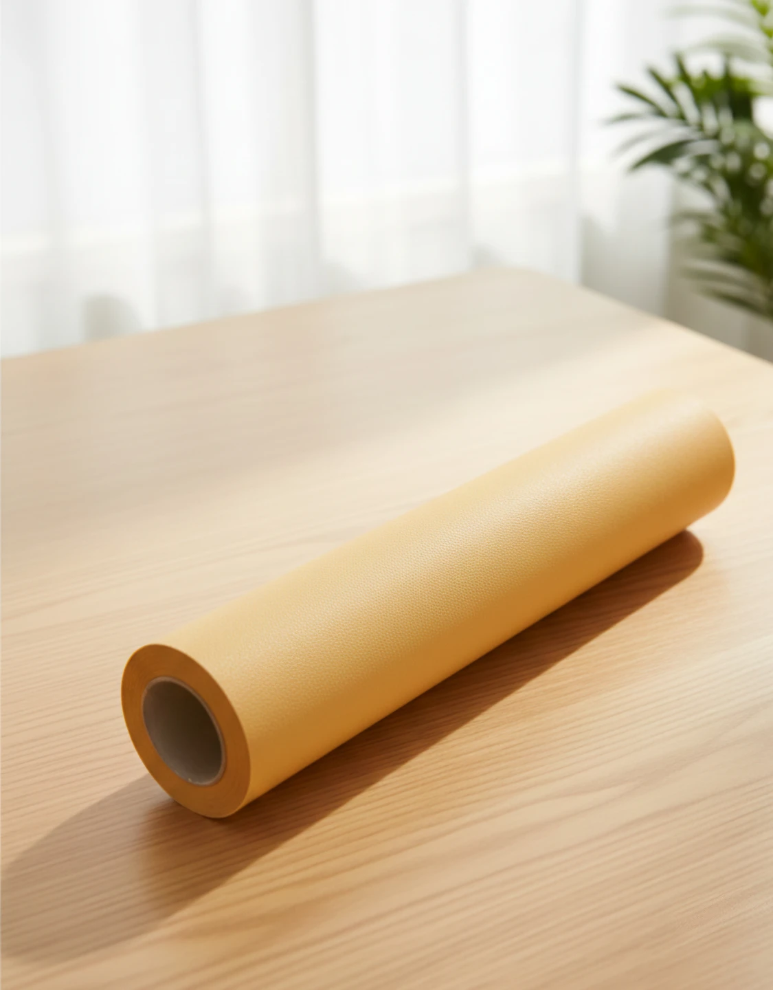 Yellow waterproof self- adhesive wallpaper