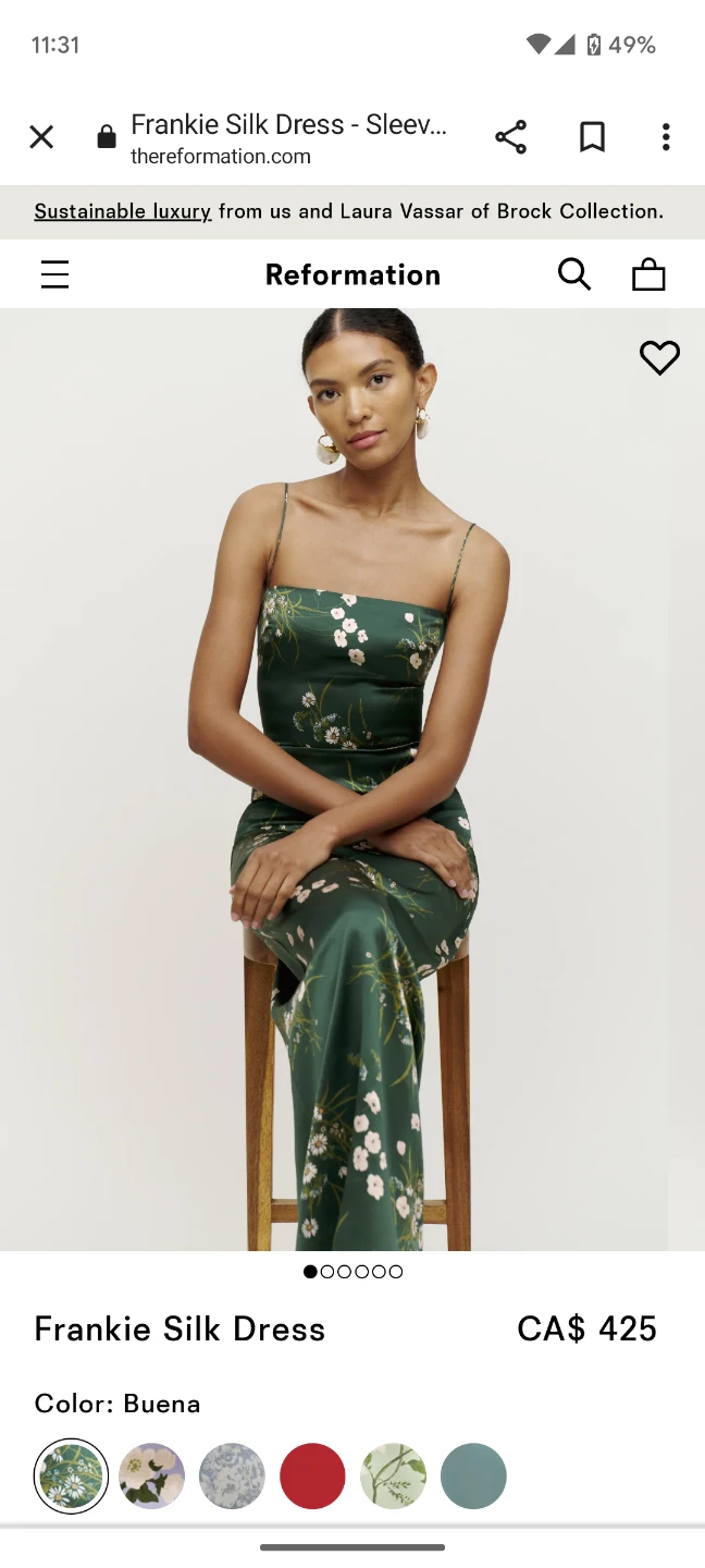 Reformation Frankie Dress - photo 5
