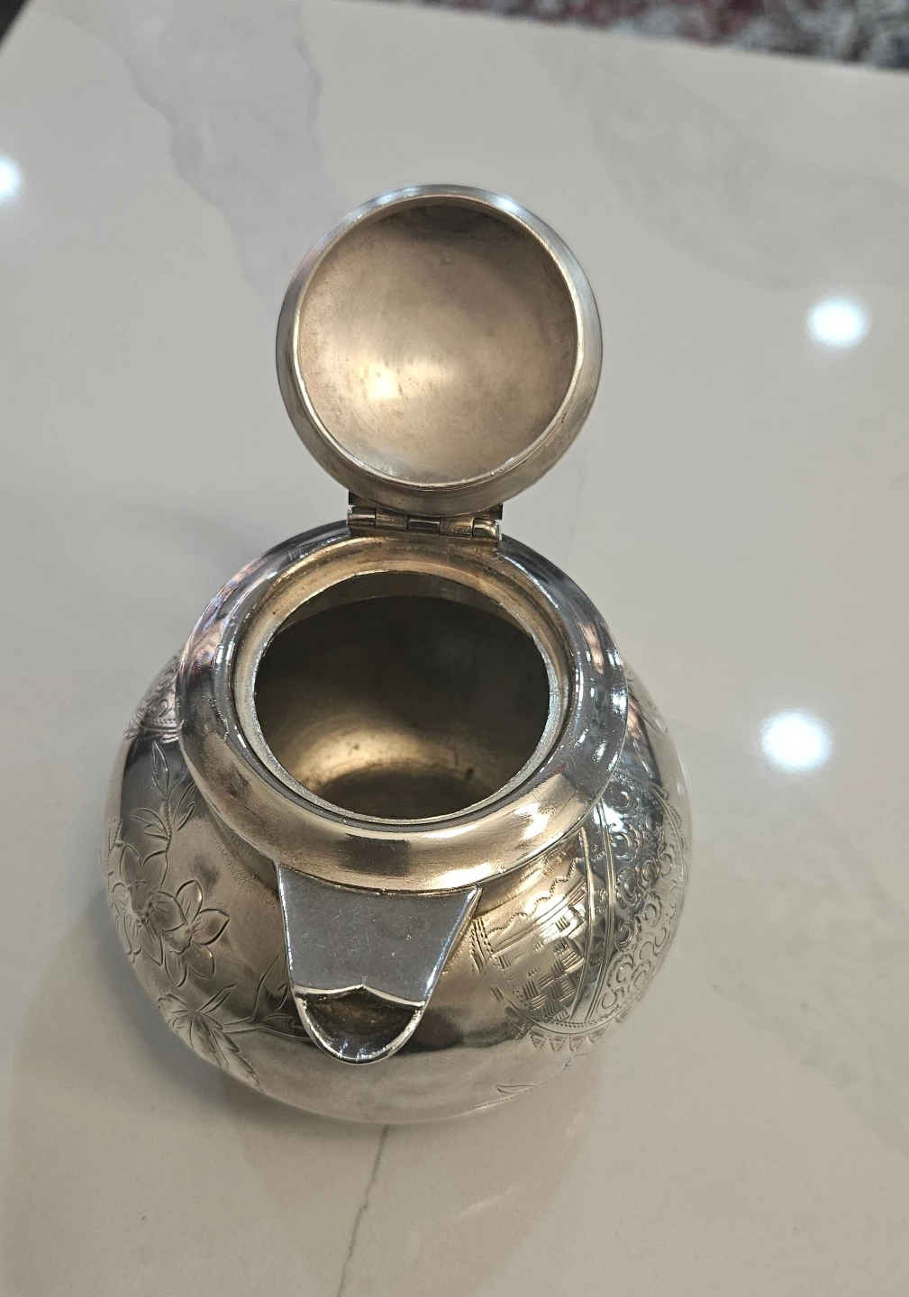 mini Vintage Hartford Silver Plate  teapot - photo 3