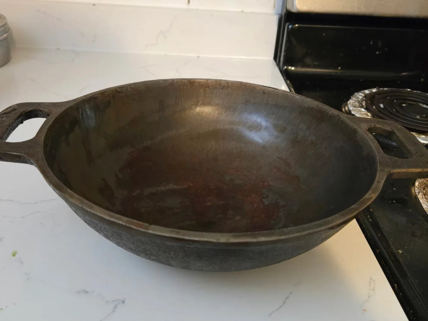 Used Cast Iron Kadhai work on induction image indicator(2)