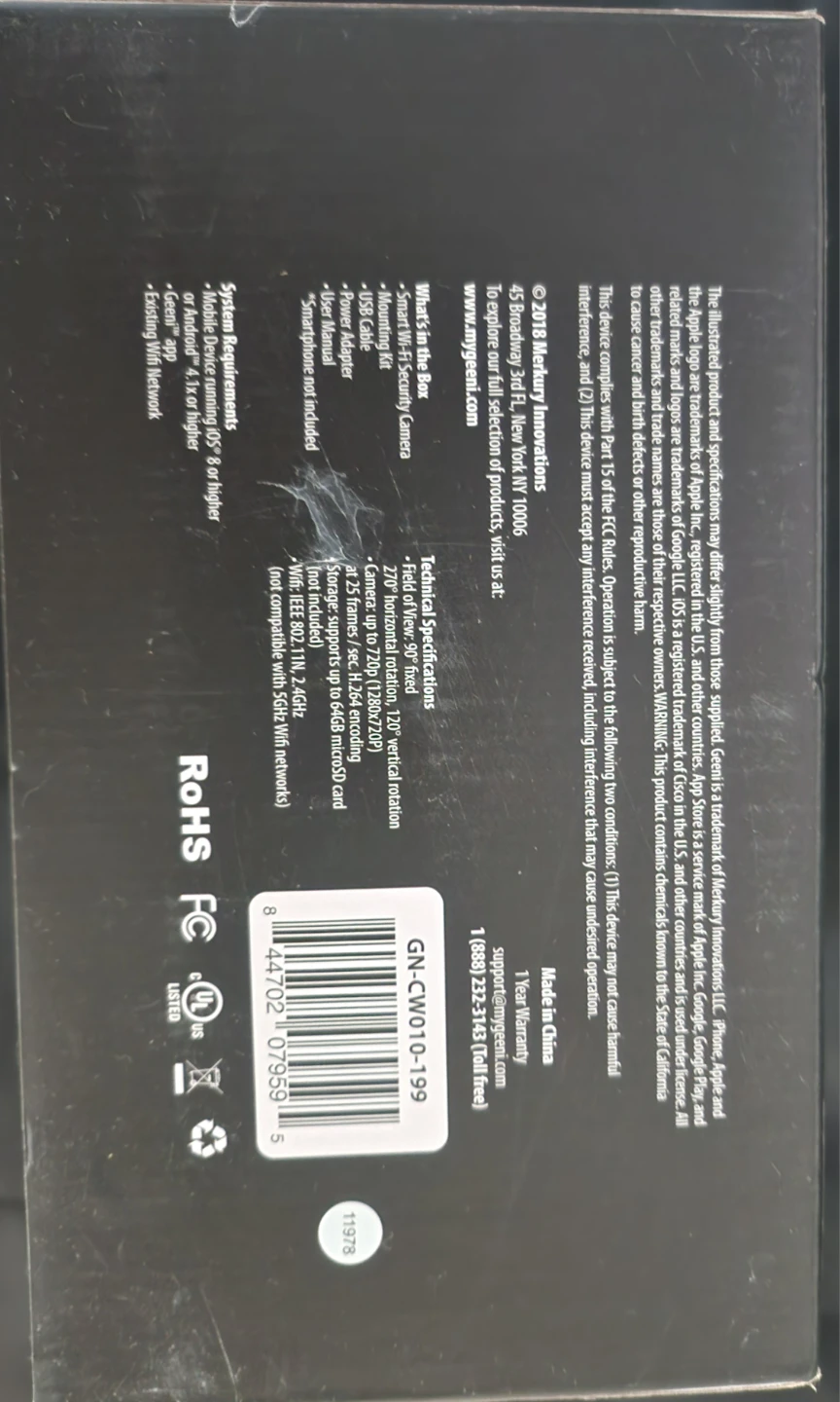 Geeni Sentinel Pan & Tilt Smart Security Camera - New - photo 5