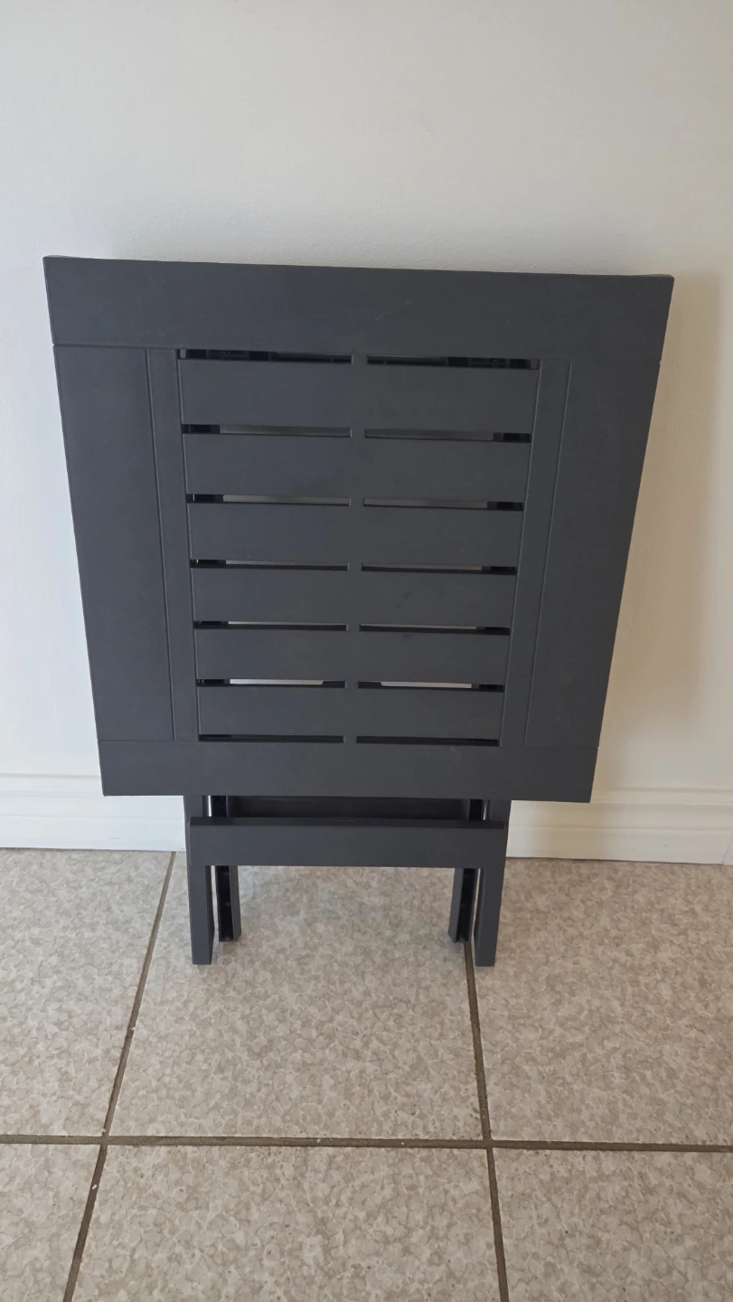 Folding Patio Table - Grey - photo 2