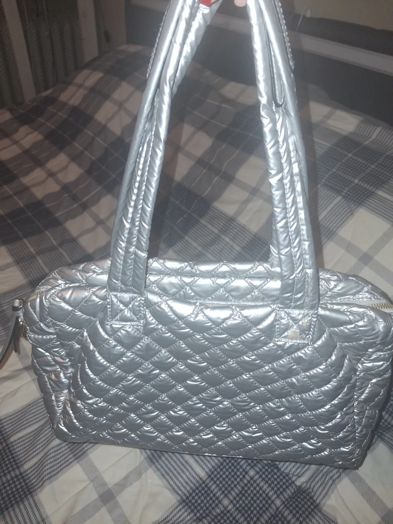 MZ Wallace Silver Quilted Tote Bag - photo 2
