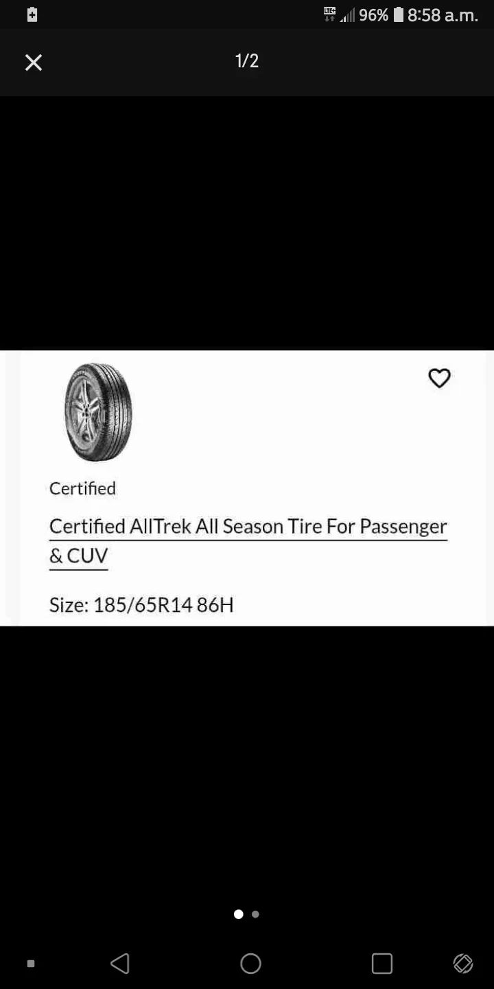 BOUGHT NEW USED TWO MONTHS ON STEEL RIMS