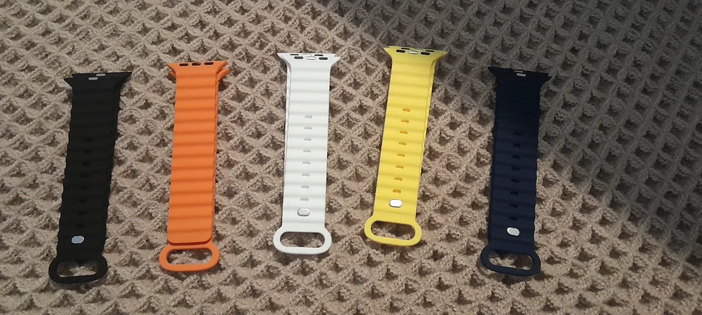 Apple Watch Bands - Black, Orange, White, Yellow, Blue