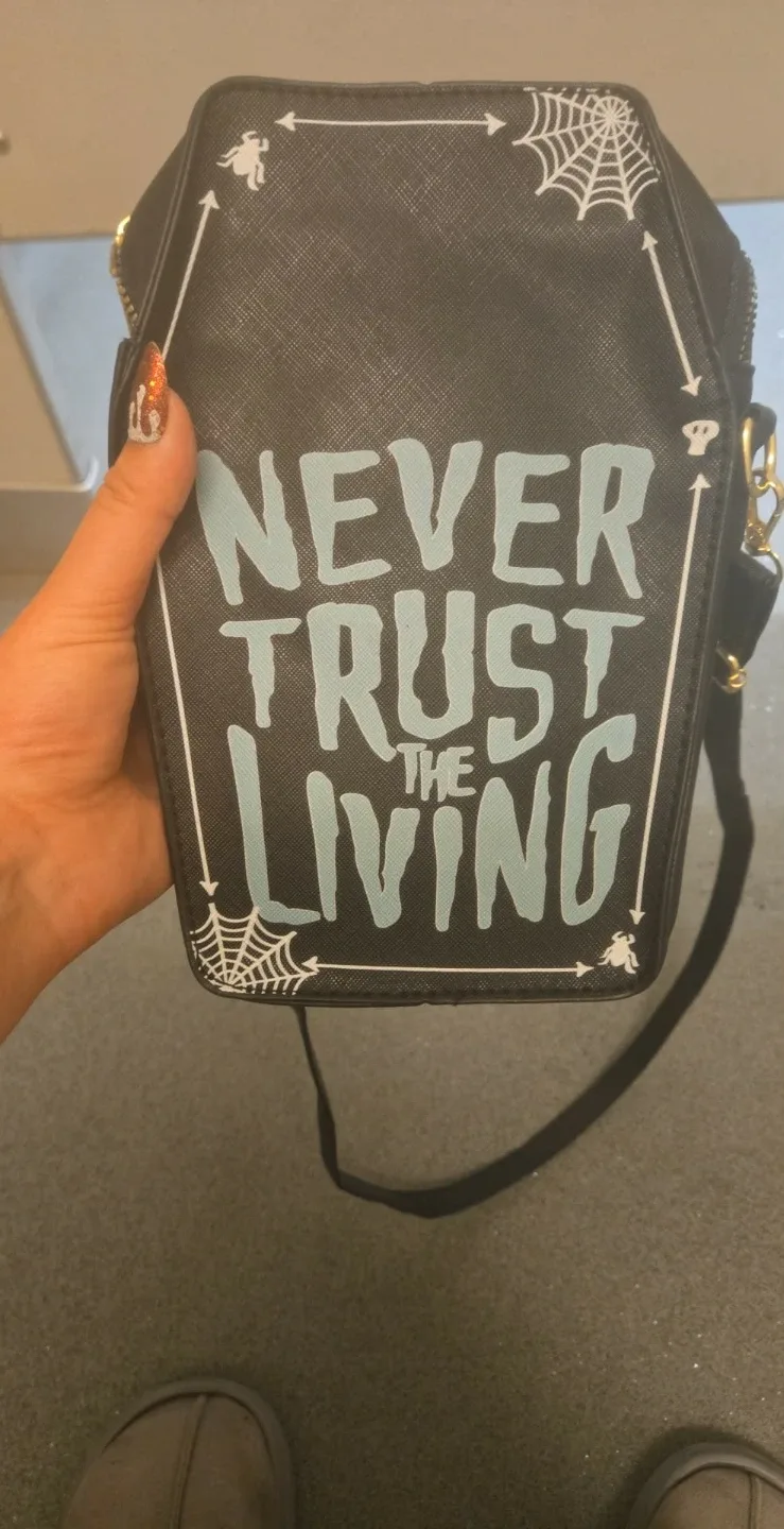 Coffin Shaped Crossbody Bag - Never Trust the Living