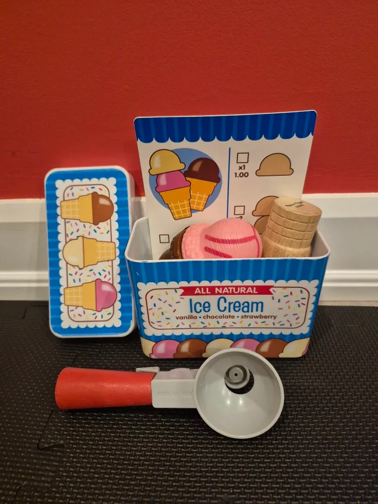 Melissa and Doug Toy Ice Cream + bonus ride on
