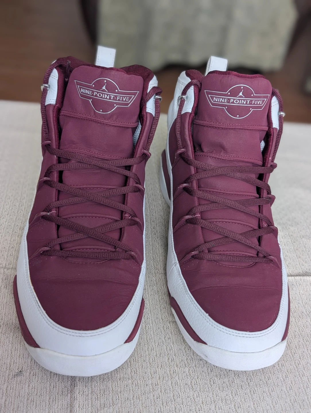 Jordan Nine Point Five Burgundy/White Shoes - photo 2