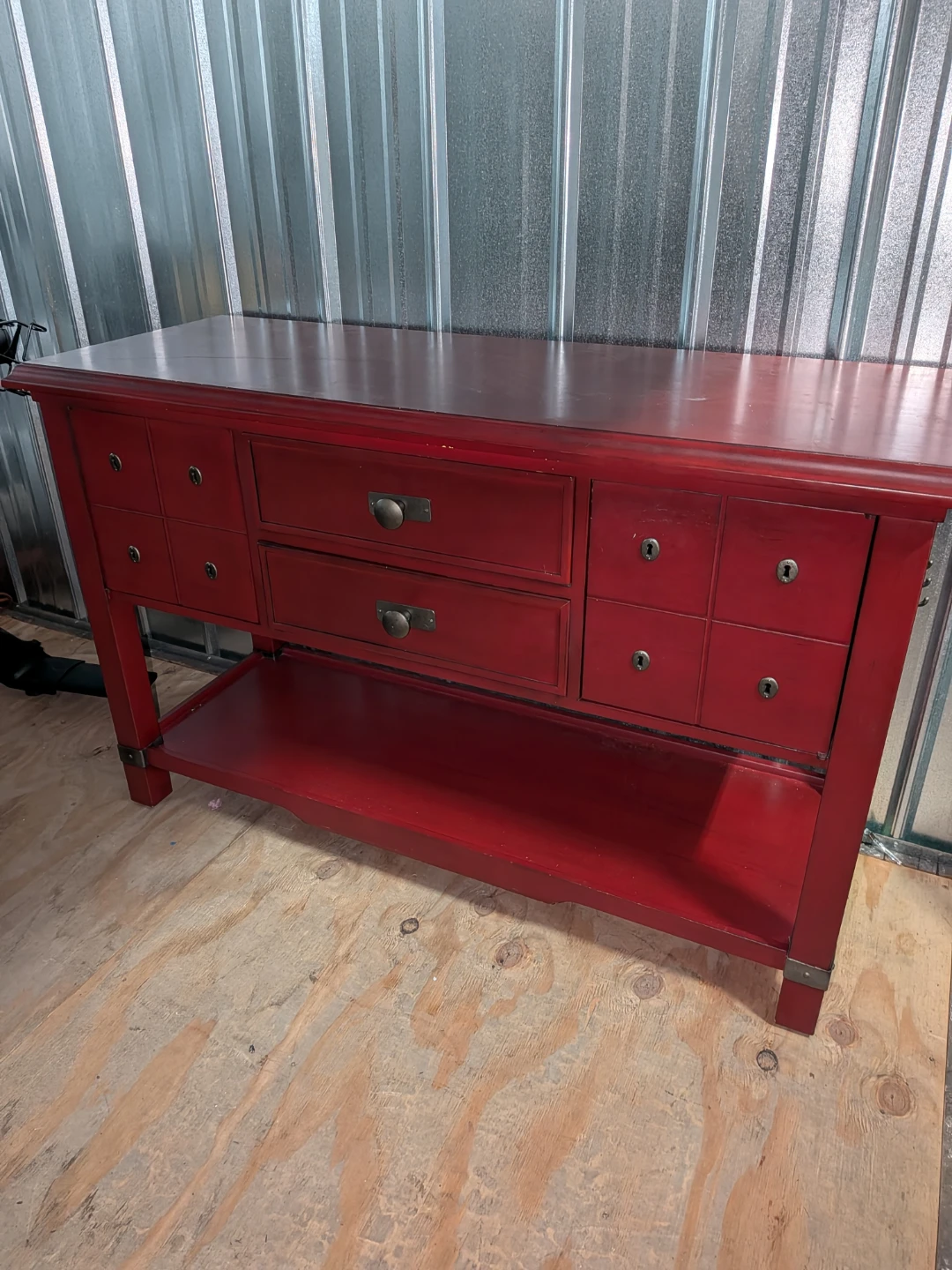 Red buffet Table