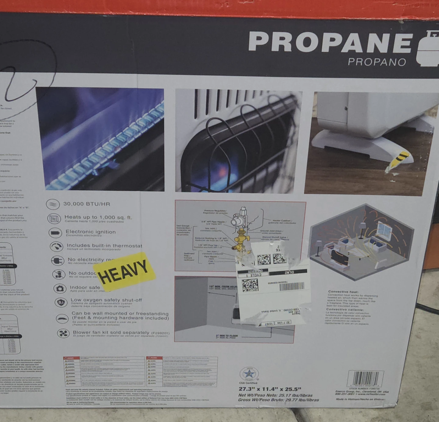 Indoor propane heater 30,000 BTU - photo 2