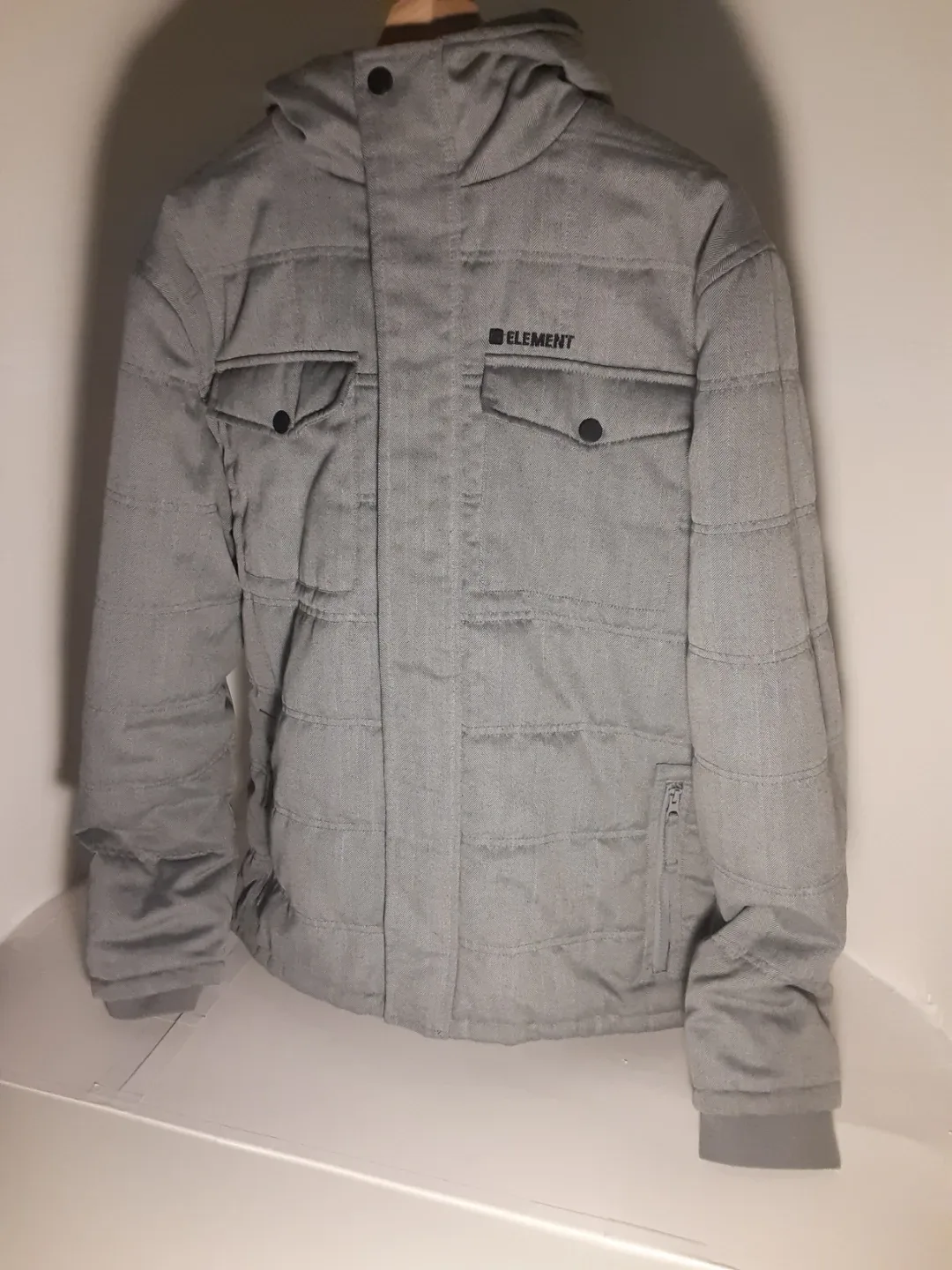 Element - Grey Hooded Button Up Winter Jacket | L/G image indicator(2)