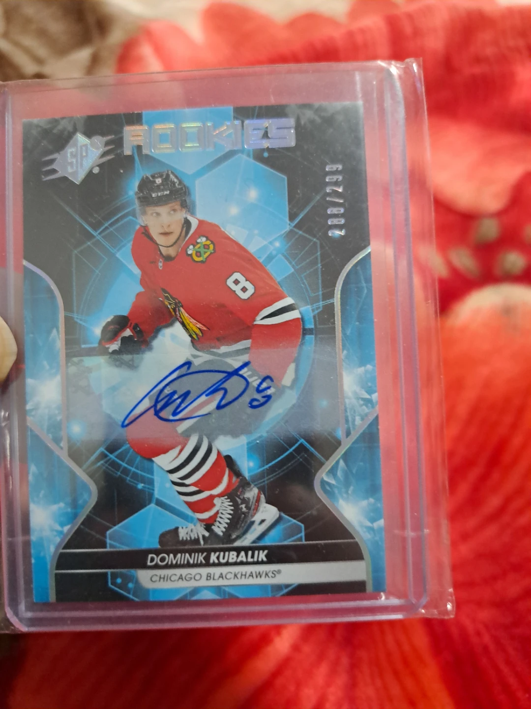 Dominik Kubalik SPx Rookie Card - Autographed