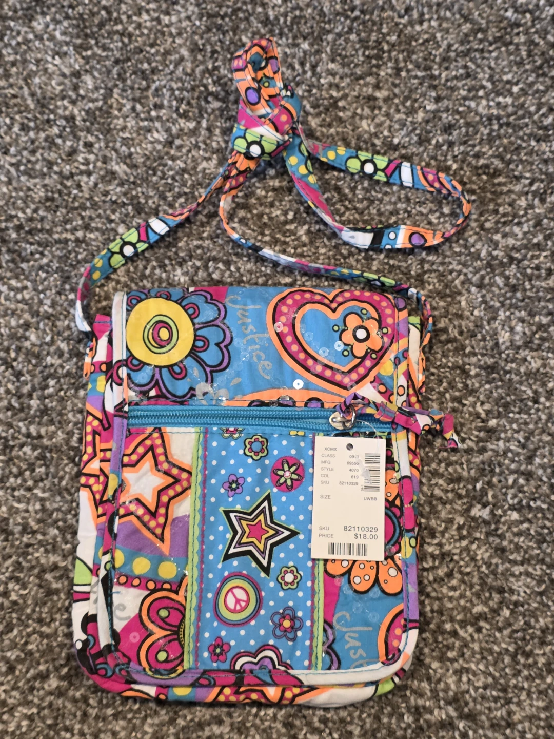 Justice Girls Crossbody Bag - Colorful Y2K