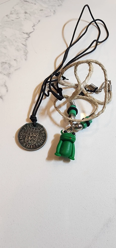 Two Handmade Frog Pendants - Unique Necklaces - photo 3