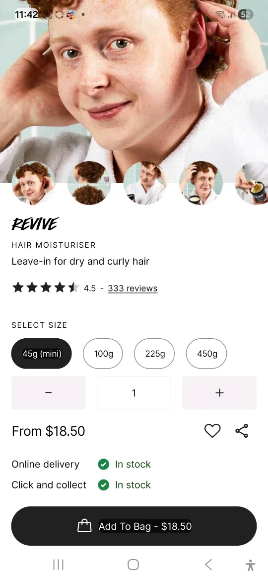 Lush Revive Hair Moisturiser - 45g (Mini)