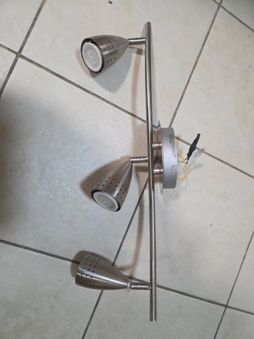 Silver 3-Light Track Lighting Fixture