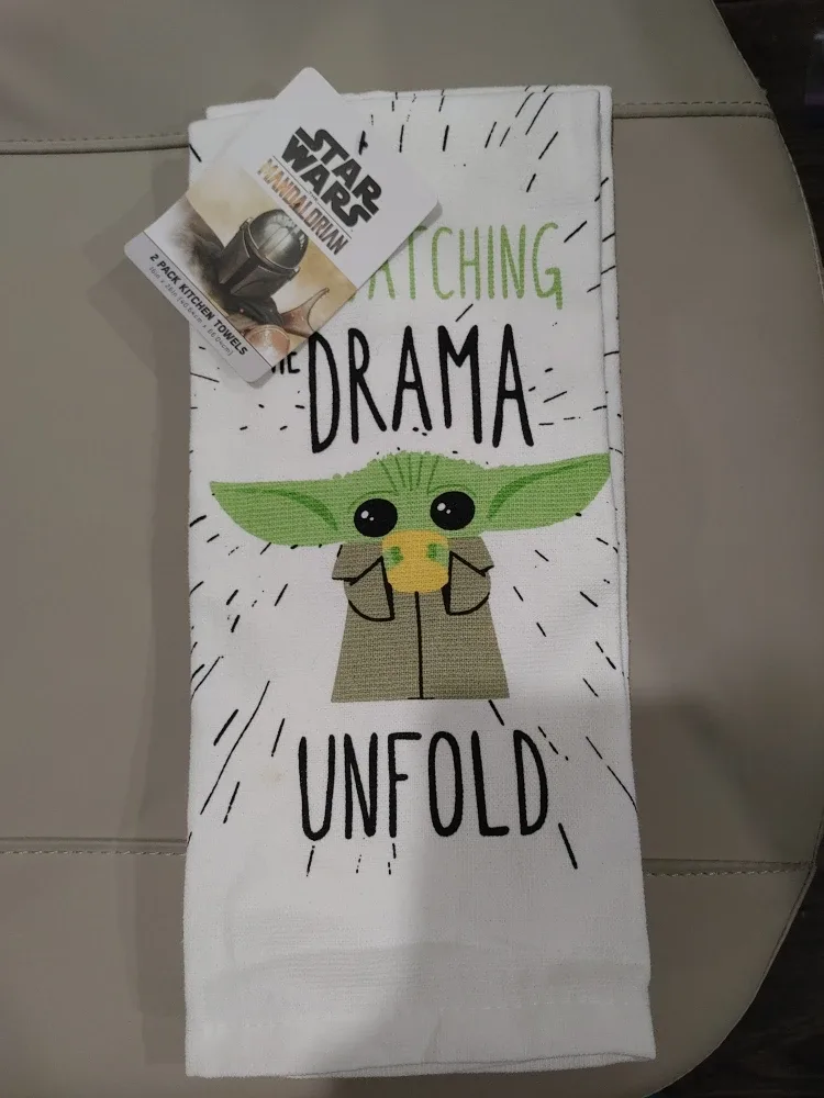 💚BRAND NEW STAR WARS MANDALORIAN TEA TOWELS #Cleanout