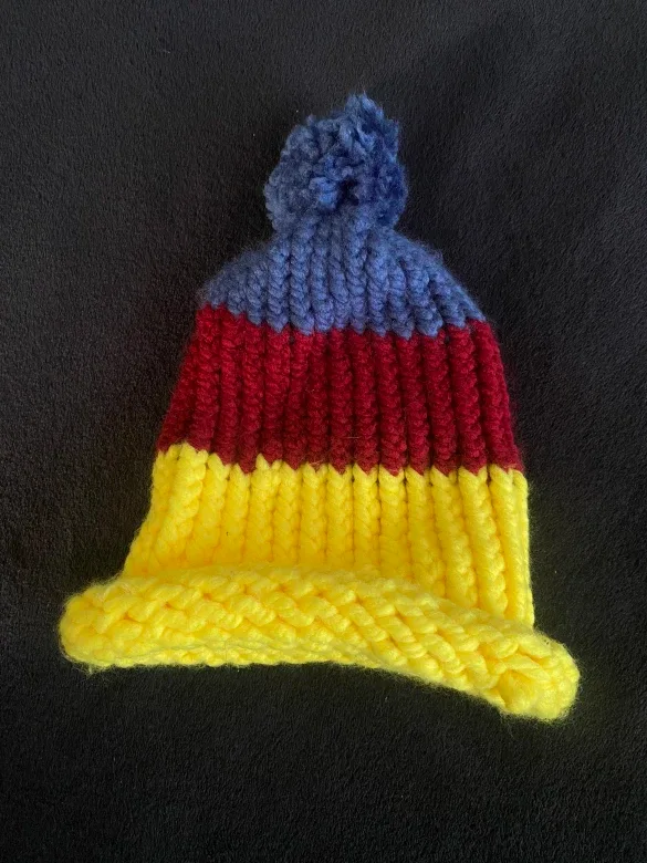 Handmade Knit Baby Hat - Multi-Colour #Cleanout