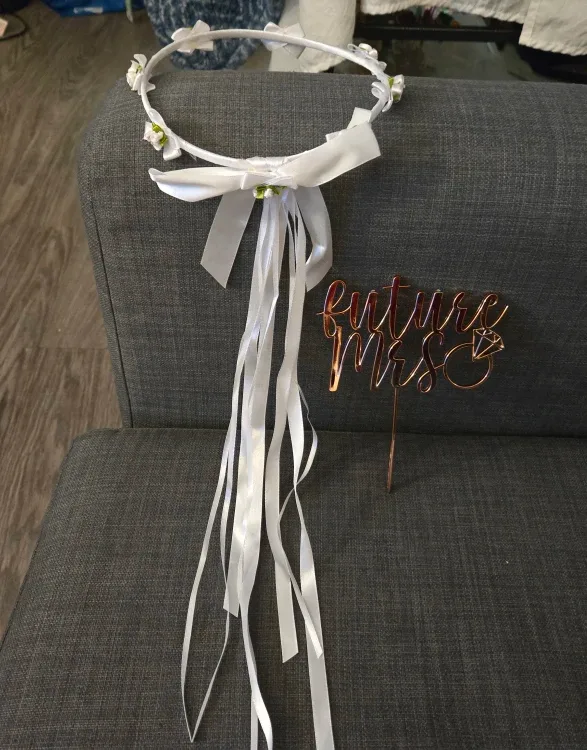 Bride to Be Sash, Tiara, Cake Topper Set - New image indicator(3)