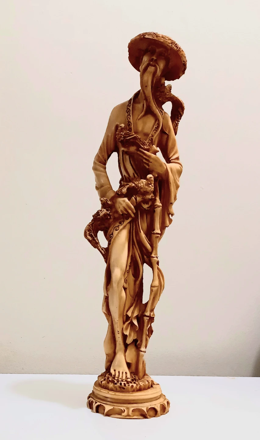 Unique 18" Tall Asian Man Statue