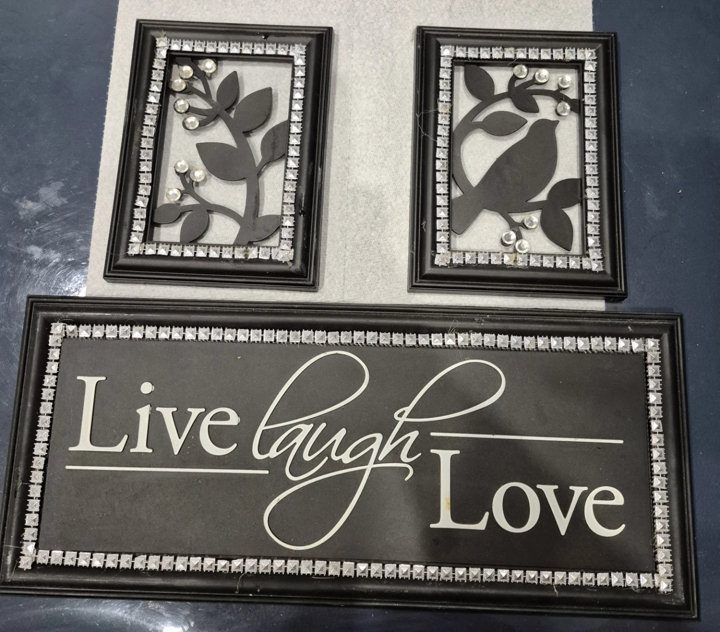Black Framed Wall Art - Live Laugh Love & Nature Theme - photo 2