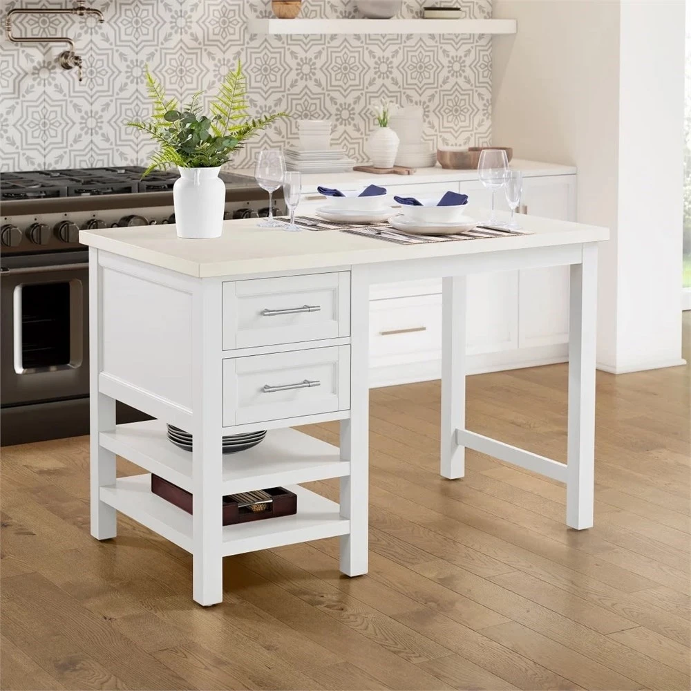 Universal Broadmoore® Caine Kitchen Island - White